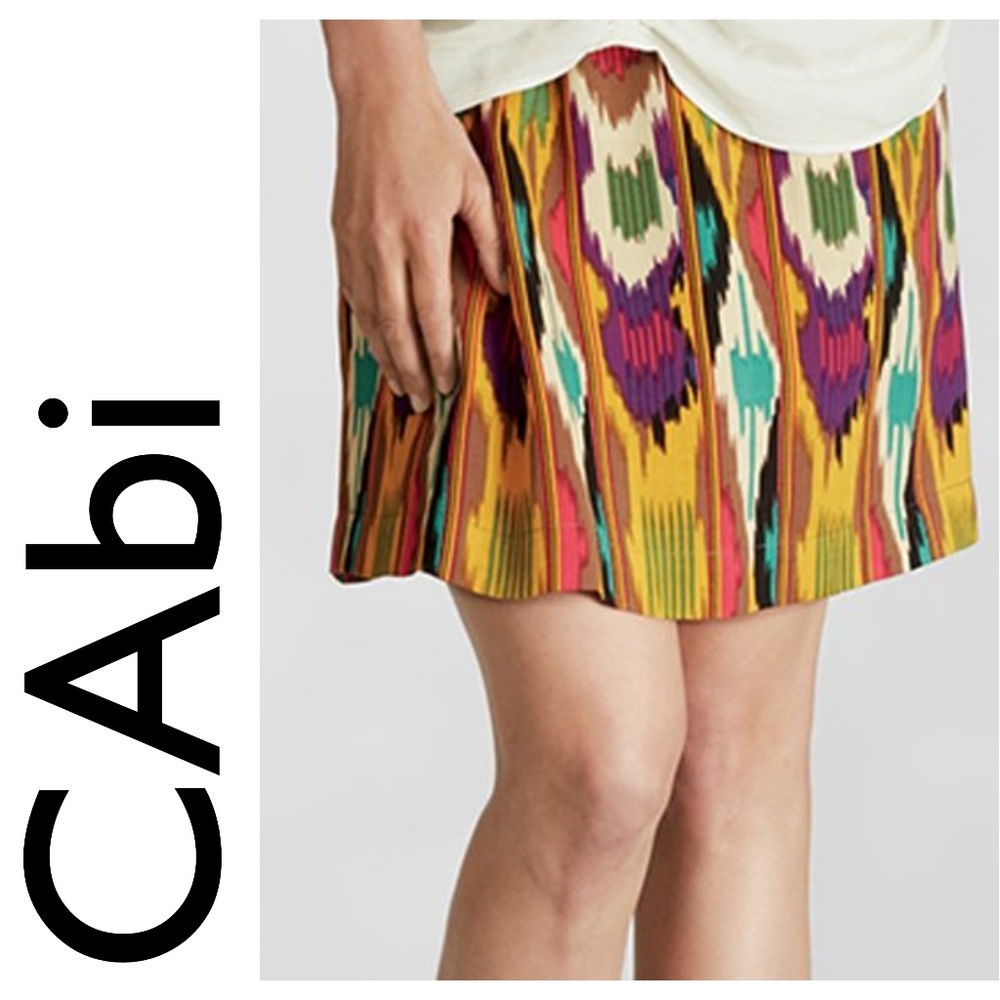 CAbi Ikat Bella Skirt Tribal Elastic